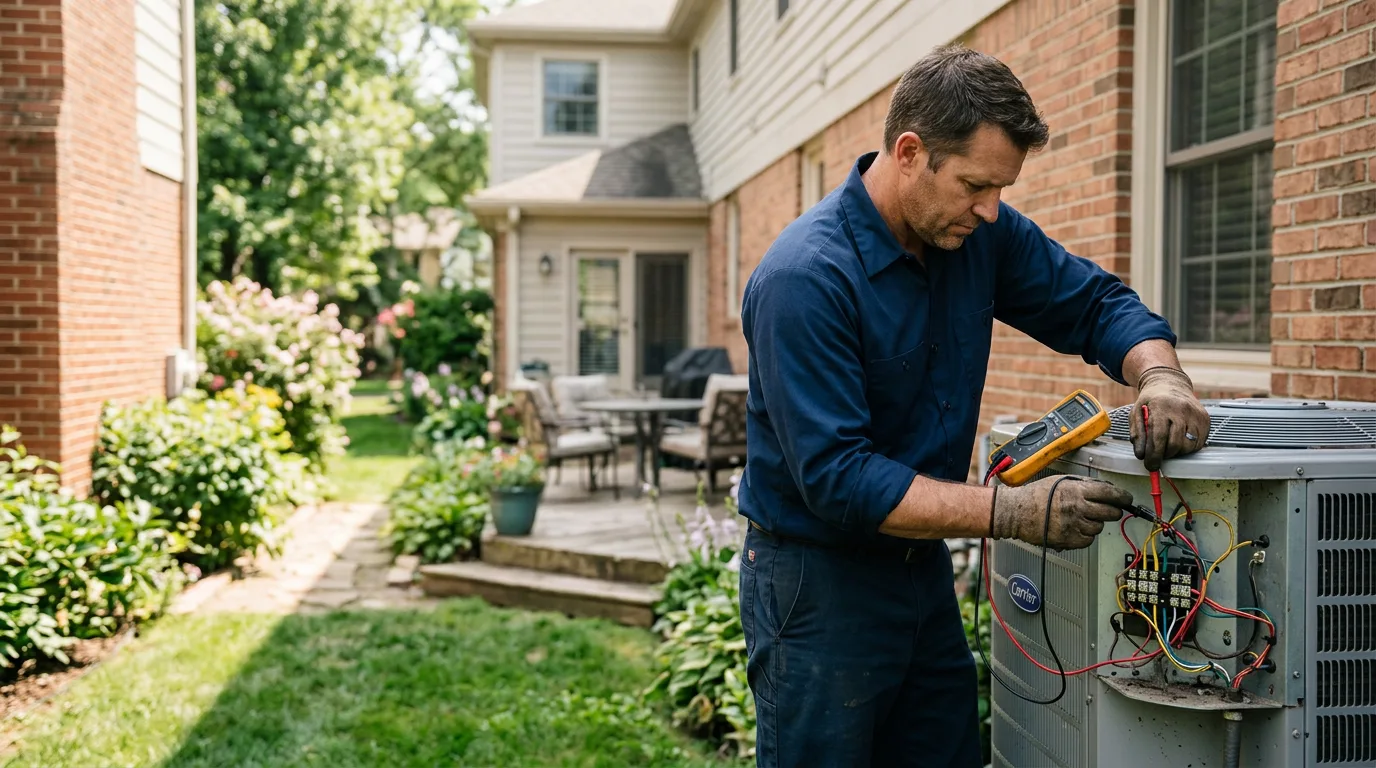 HVAC technician working near Millis, MA